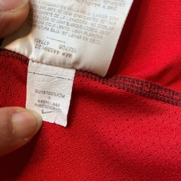 Nike Pro Combat Dri-Fit Mens Small Fitted Compression Top‎ Short Sleeve Red Run - Picture 9 of 12